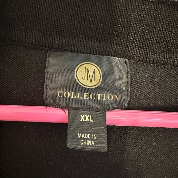 JM Collection Open Front Black Cardigan Size XXL Whimsigoth Normcore Fall - Picture 3 of 8